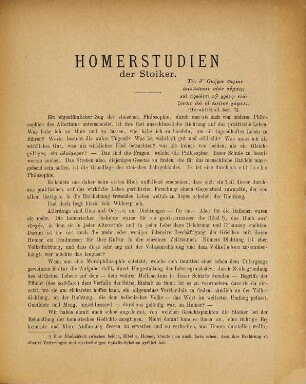 Homerstudien der Stoiker