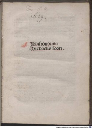 Liber physiognomiae