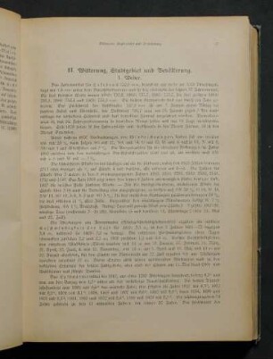 II. Witterung, Stadtgebiet und Bevölkerung.