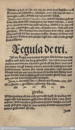 Regula de tri.
