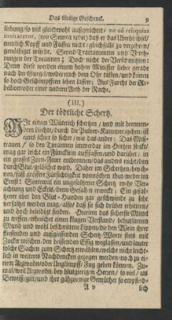(III.) Der tödtliche Schertz.