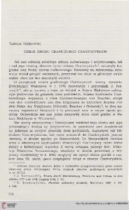 [3.]1953: Dzieje Zbioru Graficznego Czartoryskich