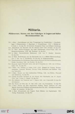 Militaria (Nr. 709-737)