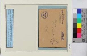 Dienstbrief, Schiffsname/Landeinheit: Schleswig-Holstein, Feldpostnr. 17684; Frankatur, Mi.-Nr.: [Keine]; Poststempel: 26.8.40[…]; Nebenstempel: Briefstempel Dienststelle Feldpost-Nr. 17684, Feldpost