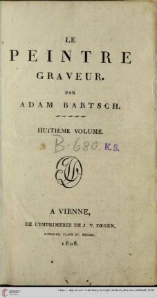 8. Volume: Le peintre graveur