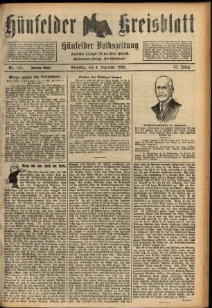 Zweite Ausgabe vom Samstag, den 04. Dezember 1926.