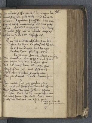 Ein Lob vnd Danckpsalm, von den lieben heiligen Engeln, vnd hÿmno des erwirtigen vnd hochgelarten herrn Philippi (W)e Canthoris, Im Thon Vater vnser