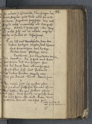 Ein Lob vnd Danckpsalm, von den lieben heiligen Engeln, vnd hÿmno des erwirtigen vnd hochgelarten herrn Philippi (W)e Canthoris, Im Thon Vater vnser