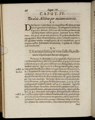 Caput IV. De aliis Actibus per metum extortis.