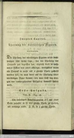 Zweytes Capitel. Theilung der vierseitigen Figuren