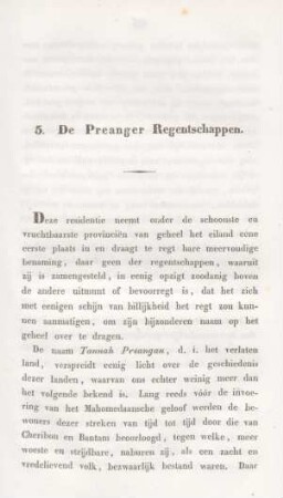 5. De Preanger Regentschappen