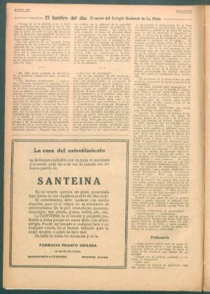 El hombre del día : El rector del Colegio Nacional de La Plata