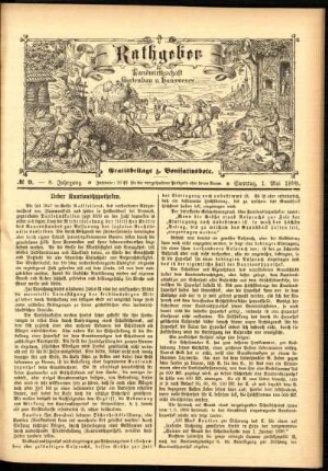 Ausgabe vom Sonntag, den 01. Mai 1898.