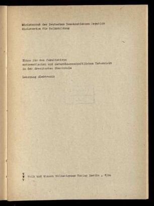 Lehrgang Elektronik