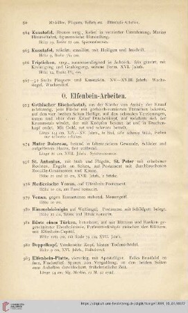 O. Elfenbein-Arbeiten (Nr. 973 - 1000)