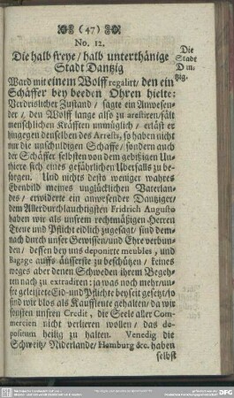 No. 12. Die Stadt Dantzig