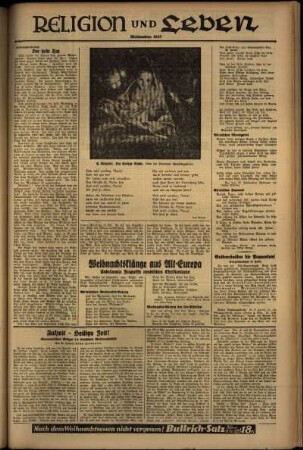 Zweite Ausgabe vom Samstag, den 25. Dezember 1937.