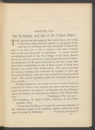 Chapter VIII. - The sympathy and aid of the United States.
