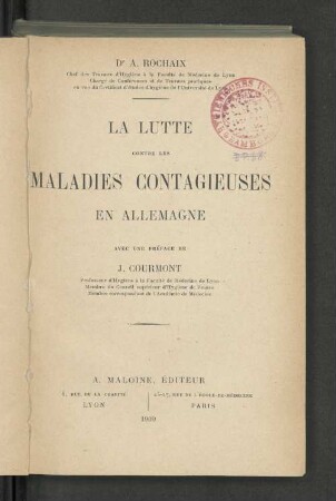 La lutte contre les maladies contagieuses en Allemagne