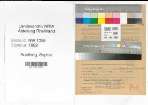Entnazifizierung Sophie Ruething , geb. 31.05.1886 (Lehrerin)