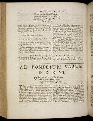 Ad Pompeium Varum. Ode VII. / A Pompeis Varus. Ode VII. - Ad Posthumum. Ode XIV. / A Posthumus. Ode XIV.
