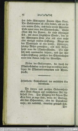 Fehlerhafte Beschaffenheit der weiblichen Geburtstheile