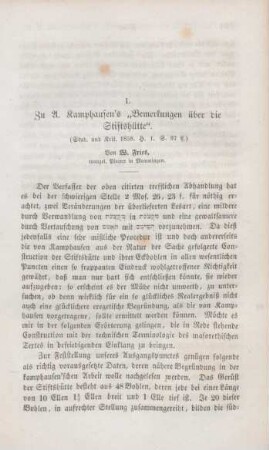 103-110 Zu A. Kamphausen's "Bemerkungen über die Stiftshütte"