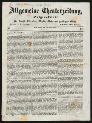 Biographische Materialien (Zeitungsausschnitte) über Conradin Kreutzer ; 1847-1899