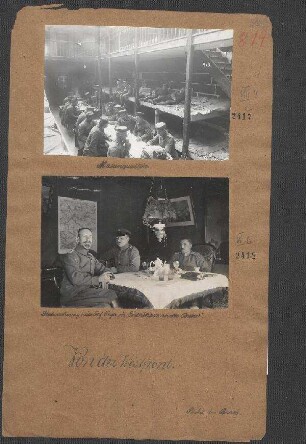 Stabswohnung eines Inf. Regts. in Erdhöhlen an der Aisne