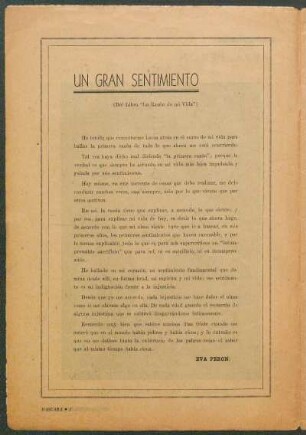 Un gran sentimiento : (Del libro "La Razón de mi vida")