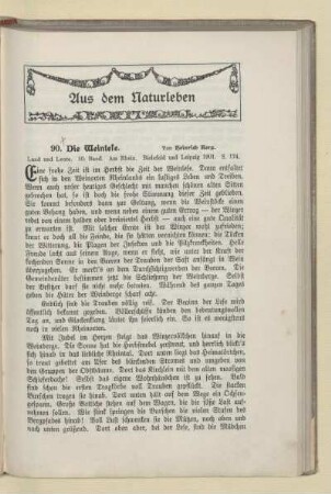 Aus dem Naturleben