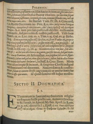 Sectio II. Dogmatica