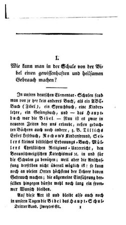Wie kann man in der Schule von der Bibel einen gewissenhaften und heilsamen Gebrauch machen?