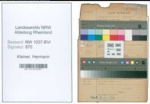 Entnazifizierung Hermann Kleiner , geb. 25.04.1899 (Textilhaendler)