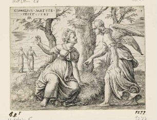 Manoahs Frau und der Engel der Verkündung, Blatt 1 der Folge "Geschichte des Samson"