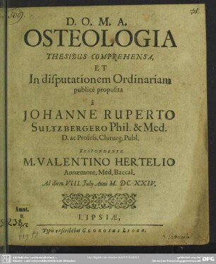 Osteologia thesibus comprehensa