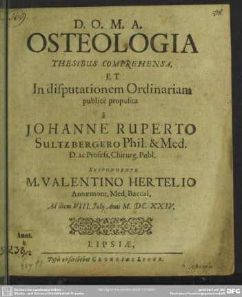 Osteologia thesibus comprehensa