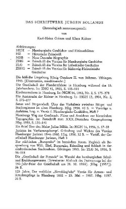 Das Schriftwerk Jürgen Bollands