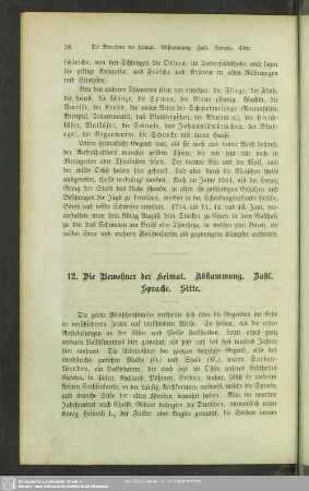 12. Die Bewohner der Heimat. Abstammung. Zahl. Sprache. Sitte