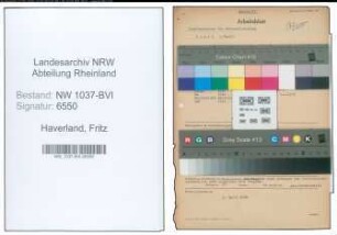 Entnazifizierung Fritz Haverland , geb. 29.08.1901 (Stadtsekretaer)