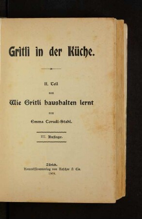 Teil 2: Gritli in der Küche