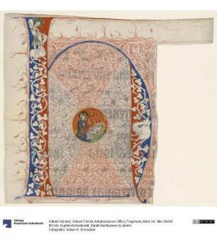 Initiale H(odie), Geburt Christi, Antiphonarium Officii, Fragment