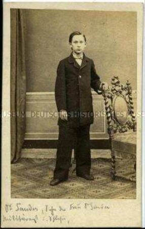 Jugendlicher im Anzug, Carte de Visite