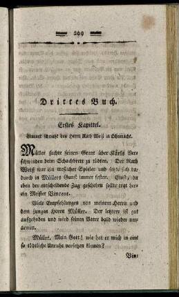Erstes Kapittel. - Fünftes Kapittel.