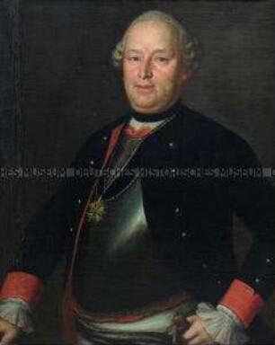 Johann Friedrich von Boyen (1720-1777) in der Uniform des preußischen Regiments Ingersleben (Garnisonsregiment Nr. 11) mit dem Stern des Ordens Pour le Mérite