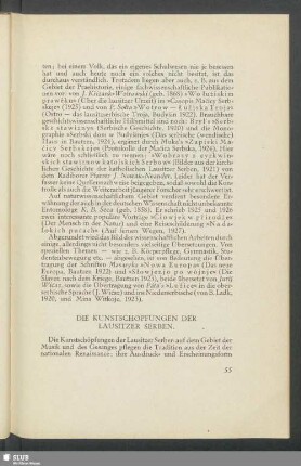 Die Kunstschöpfungen Der Lausitzer Serben
