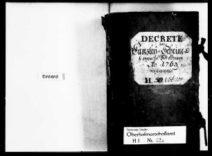 Befehle, Dekrete, Notifikationen und Kanzleischeine zu den Standeserhöhungen