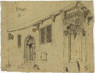 Gebäude in Esslingen, Eingangsfassade (Untergeschoss)