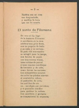 El santo de Filomena