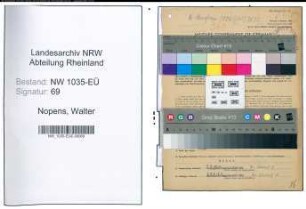Entnazifizierung Walter Nopens , geb. 06.07.1907 (Buchhalter)